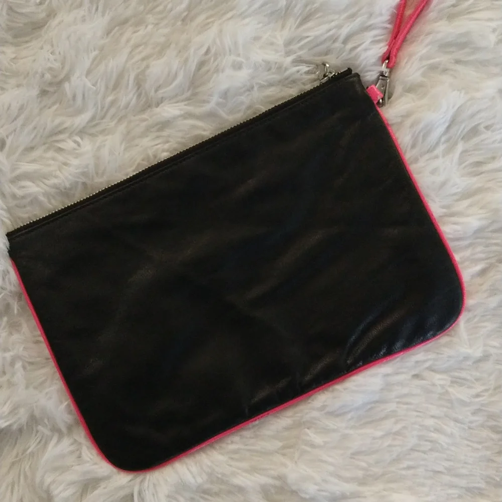 Rebecca Minkoff oversized leopard print clutch/wristlet